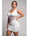 Robe blanche large décollectée Olivia