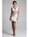 Robe blanche large décollectée Olivia