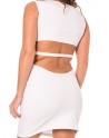 Robe blanche large décollectée Olivia
