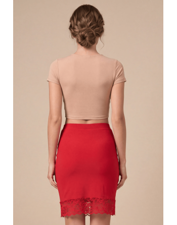 Jupe longue rouge Maria