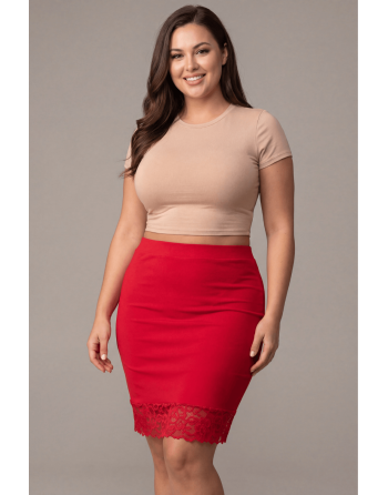 Jupe longue rouge Maria