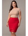 Jupe longue rouge Maria