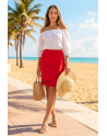 Jupe longue rouge Maria