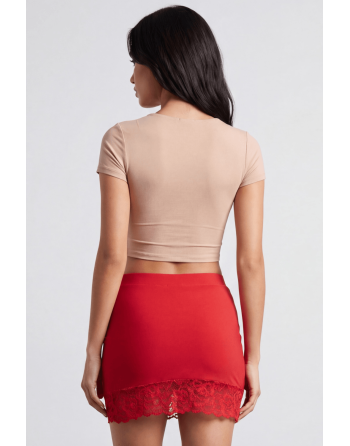 Jupe courte rouge Marina
