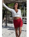 Jupe courte rouge Marina
