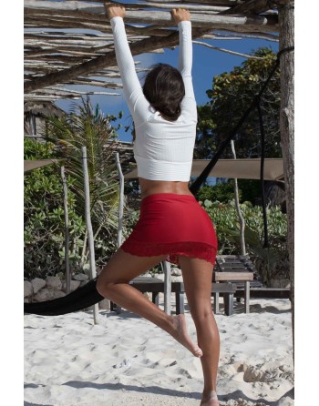 Jupe courte rouge Marina