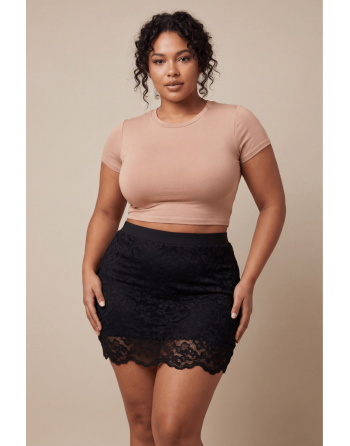 Jupe courte noire Camélia