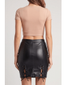 Jupe longue simili cuir noir Paloma