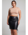 Jupe longue simili cuir noir Paloma