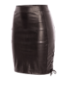 Jupe longue simili cuir noir Paloma