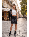 Jupe longue simili cuir noir Paloma