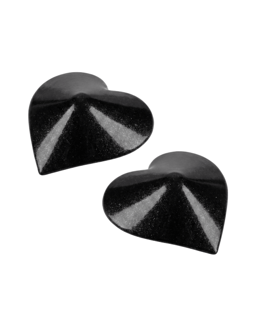 Nipple Métal noir Cache tétons cœur - 202400106