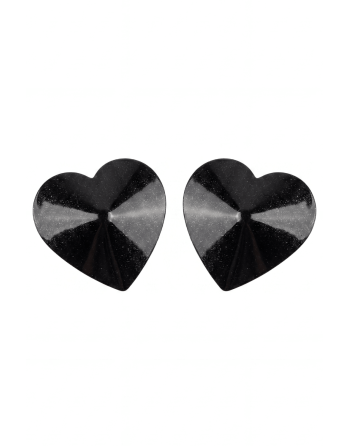Nipple Métal noir Cache tétons cœur - 202400106