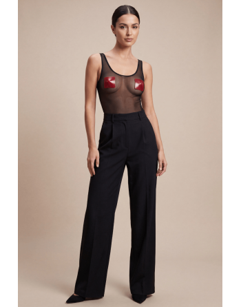 Nipple Métal rouge Cache tétons carré - 202000105
