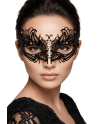 Masque vénitien Greta rigide noir avec strass  -  HMJ-005BK