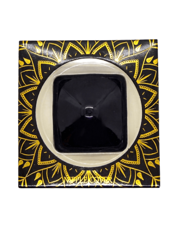 Nipple Métal noir Cache tétons carré - 202400105