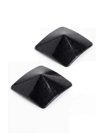 Nipple Métal noir Cache tétons carré - 202400105