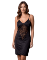 Robe cocktail noire empiècements dentelle