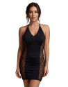 Robe sexy décolletée dos nu et résille