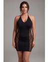 Robe sexy décolletée dos nu et résille