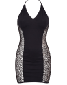 Robe sexy décolletée dos nu et résille