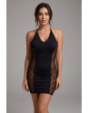 Robe sexy décolletée dos nu et résille