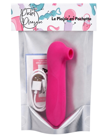Stimulateur de clitoris par vibrations sur membrane rechargeable USB rose 10 Vitesses De Voyage - ZK003CPNK