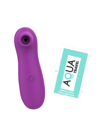 Vibromasseur par vibrations sur membrane rechargeable USB violet 10 vitesses de voyage - ZK003CPUR