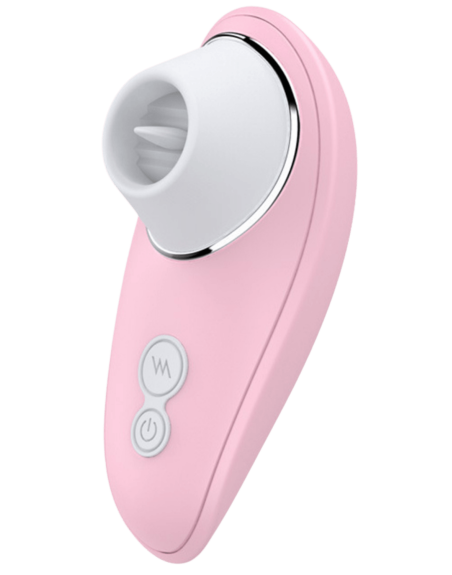 Vibromasseur rose à langue vibrante pour cunnilingus
