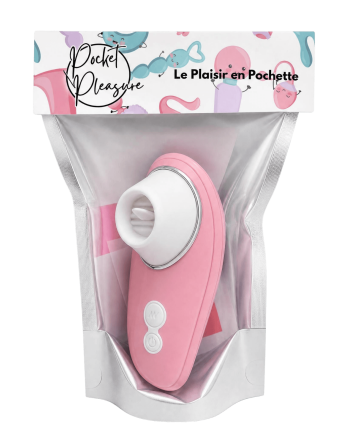 Vibromasseur rose à langue vibrante pour cunnilingus