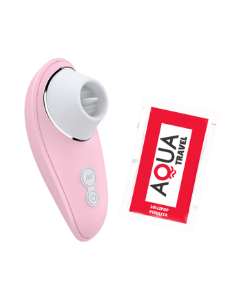 Vibromasseur rose à langue vibrante pour cunnilingus