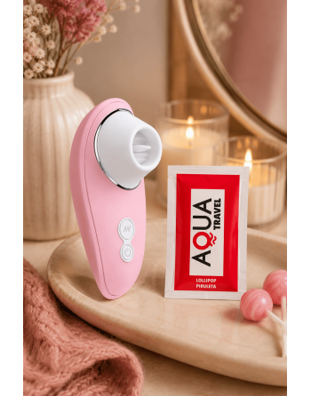 Vibromasseur rose à langue vibrante pour cunnilingus