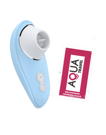 Vibromasseur bleu à langue vibrante pour cunnilingus