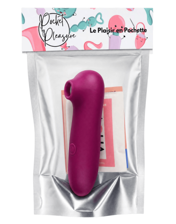 Vibromasseur succion violet 10 vitesses de voyage