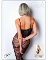 Bodystocking en dentelle florale et fine résille - Le Numéro 19 - Collection Bodystocking - CM99019