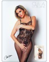 Bodystocking résille imprimé motifs floraux - Le Numéro 13 - Collection Bodystocking - CM99013