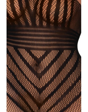 Bodystocking en résille grande taille - DG0402XBLK