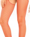 Bodystocking rouge filet ouvert devant et derrière - REN7002-RED