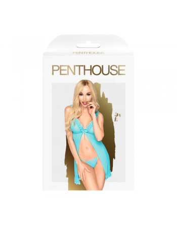 Babydoll et string assorti Bleu After sunset - PH0008BLU