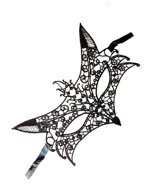 Masque souple dentelle noire 
