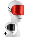 Large masque satin lot de 2 rouge et noir 