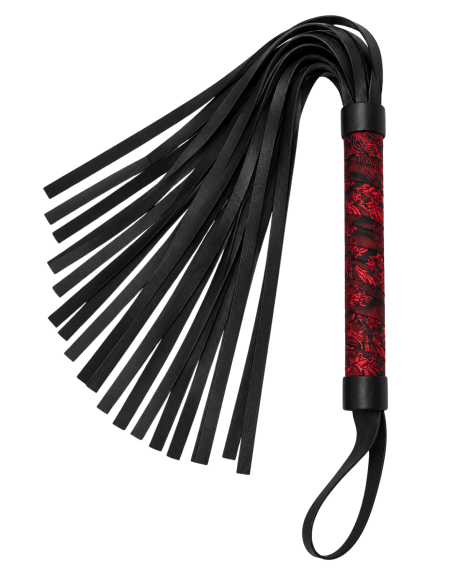 Fouet rouge et noir motif japonais 45 cm - Dreamy Festish