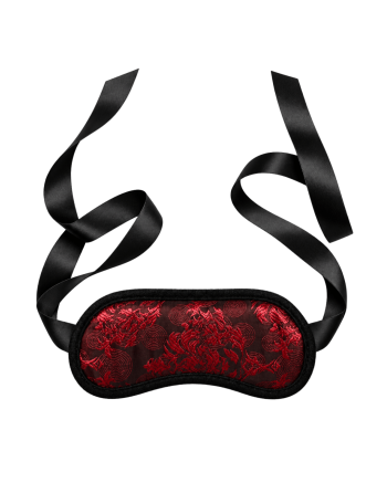 Bandeau pour les yeux motif japonais rouge et noir - Dreamy Fetish