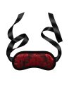 Bandeau pour les yeux motif japonais rouge et noir - Dreamy Fetish