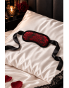 Bandeau pour les yeux motif japonais rouge et noir - Dreamy Fetish