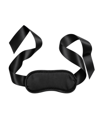Bandeau satiné noir à nouer - Dreamy Fetish