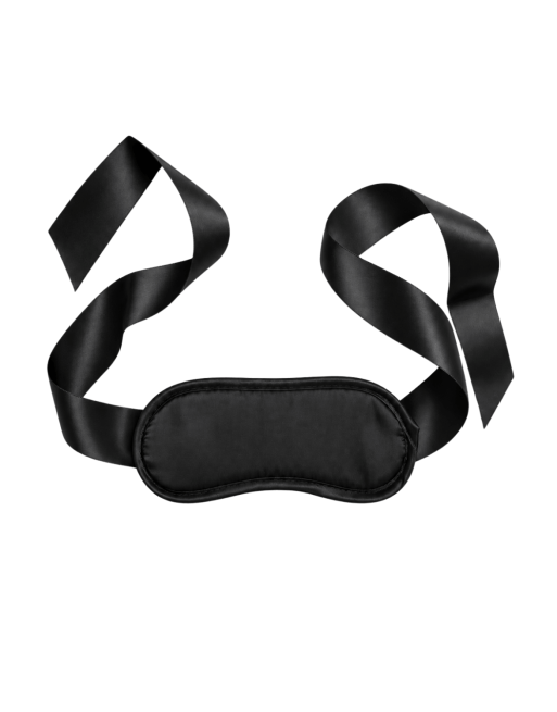 Bandeau satiné noir à nouer - Dreamy Fetish