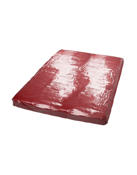 Drap de lit en vinyle rouge 200 x 230 cm 