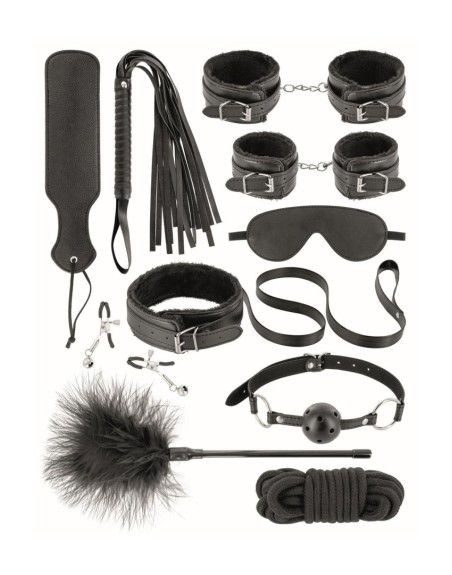 Coffret BDSM 10 produits en cuir vegan Fetish tentation 