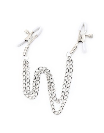 Pinces à seins réglables avec double chainettes 